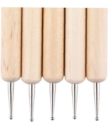 PiniceCore 5pcs 2 Way Wooden Dotting Pen Set - Marbleizing & Nail Art Tools Kit for Perfect Designs | International Shipping Available - Buy Online on SooperMarket.com
