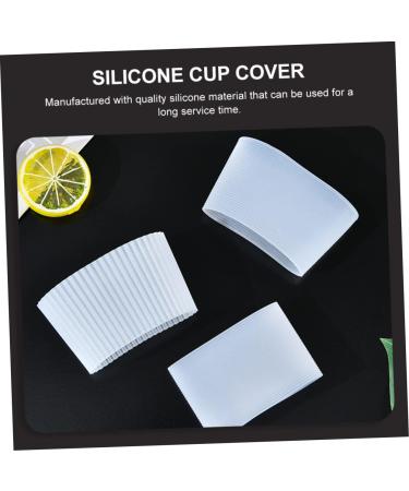 MUSISALY 27 Pcs Silicone Cup Cover Coffee Tea Cup Sleeves Coffee Travel Mugs Cup Insulator White - Buy Online on SooperMarket.com
