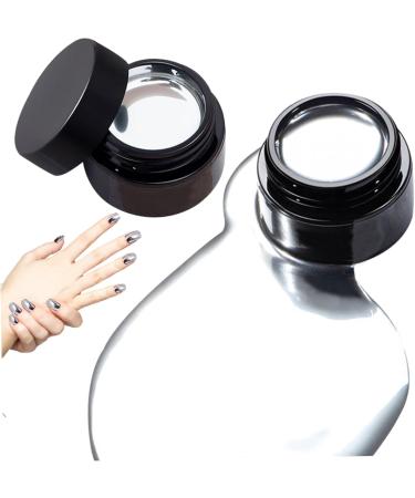 2PCS Chrome Nail Polish Metallic Painting Gel for Nails 3D Mirror Chrome Nail Polish 10g High Glossy Reflective Gel Polish Soak Off Silver Nail Polish - Buy Online on SooperMarket.com