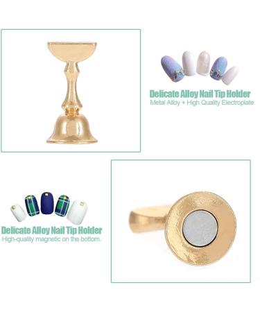 4 Colors Magnetic Nail Tips Stand Magnetic Nail Tips Practice Stand Crystal Alloy Holder Nail Art Display Stand(Purple) - Buy Online on SooperMarket.com