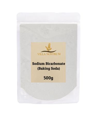 Baking Soda Sodium Bicarbonate 500g by Villa Nostrum Pure Baking Soda for Baking Cleaning Bath Bombs