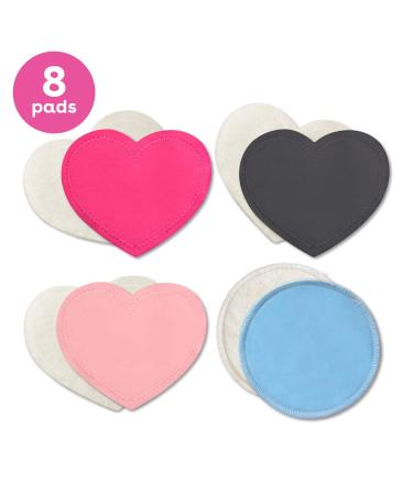 Bamboobies Nursing Pads Multi-Color Pack - 4 Pairs Reusable & Washable, Leak-Proof Breastfeeding Pads - 3 Regular & 1 Overnight Pair - 8 Count - Buy Online on SooperMarket.com