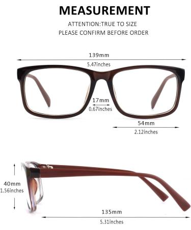 GQUEEN Large Frame Horn Glasses - Stylish UV400 Fake Glasses for Women & Men | Trendy Nerd Style in Brown - Buy Online on SooperMarket.com