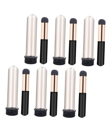 Mikinona 6pcs Lip Brush Makeup Brush Portable Lipstick Brush Makeup Tools Lip Gloss Brush Lip Balm Applicator Lip Lip Gloss Applicator Miss Round Head Smudge Brush Aluminum Tube