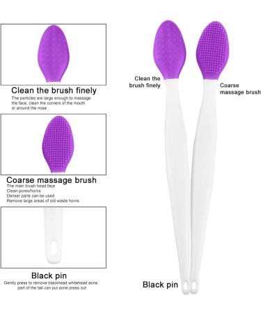 Silicone Lip Brush Double-sided Lip Brush Soft Cleaning Lip Brush Beauty Tool For Smoother Skin Cleaning Brush Set - Buy Online on SooperMarket.com