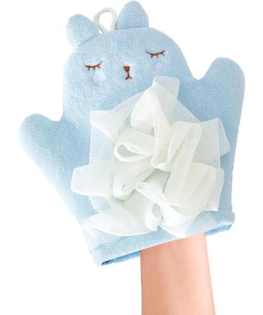 TROONZ Bath Scrubber for Kids Bath Scrubber Body Wash Towel - Gentle Body Wash Sponge Kid Body Wash Sponge Children's Bath Towel Sponge Gentle Children's Body Wash Sponge Blue - Buy Online on SooperMarket.com