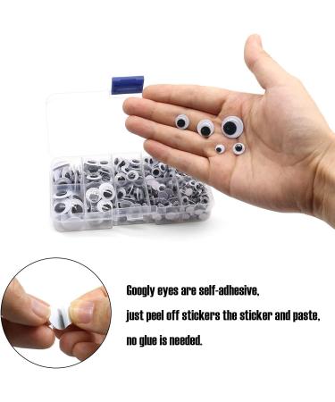 450 pcs Self-Adhesive Black Wiggle Googly Eyes for Crafts - 6mm to 15mm Mixed Sizes - Black Mix - Buy Online on SooperMarket.com