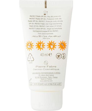 A-Derma Protect Fluid LSF 50+ | 40 ml | High SPF Sunscreen for Sensitive Skin | Buy Online Fast International Shipping - Buy Online on SooperMarket.com