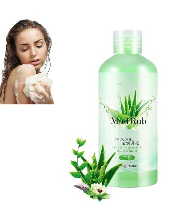 350ml Rubbing Mud for Skin - Mud Rubbing Artifact Mud Scrub Cream Rubbing Mud Gel Mud Rub Exfoliating Mud Run Scrub Cream Skin Cleansing Gel Mud Rub Gentle Exfoliation for Whole Body (Aloe)
