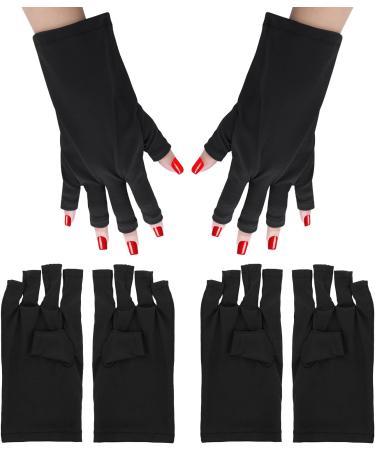 2 Pair Anti UV Gel Manicure Gloves - Professional Fingerless Protection for Nail Art DIY - Moisturizing & Skin Care - Home & Outdoor - 2 Pairs - Buy Online on SooperMarket.com