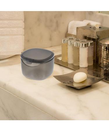 Denture Case: Reusable Plastic Storage Box for False Teeth - Grey | Orthodontic Retainer & Mouth Guard Holder for Travel & Home - Buy Online on SooperMarket.com
