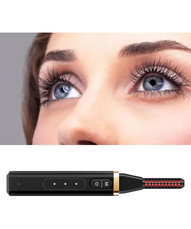 Heated Eyelash Curlers Portable Heated Lash Curler 10S Fast Heating 3 Gear Long Lasting USB Rechargeable Safe Electric Lash Curler - Buy Online on SooperMarket.com