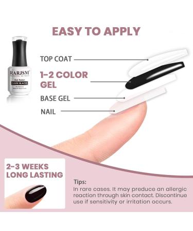 RARJSM Black White Gel Nail Polish Kit - 15ML | Soak Off, LED Lamp Cured, DIY Manicure Salon Quality - Buy Online on SooperMarket.com