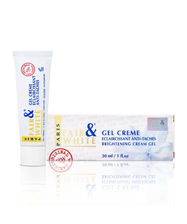 Fair & White Brightening Gel Cream - 1 Fl oz / 30ml - Skin Radianting & Hydrating Cream