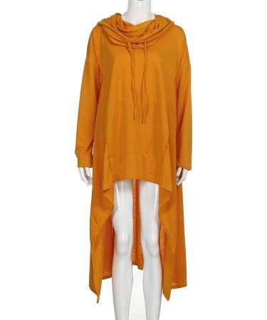 Women's Plus Size Irregular Zip Hoodie Sweatshirt - White/Yellow - 5XL - Buy Online on SooperMarket.com