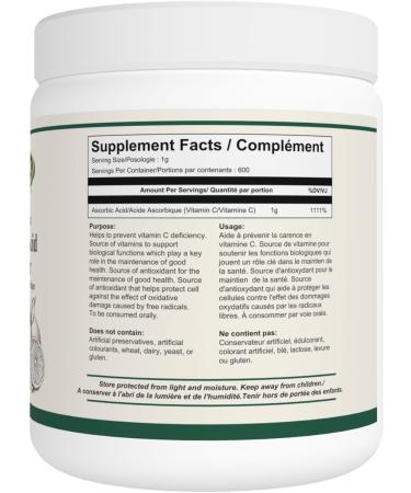 CELEX Bulk Format Ascorbic Acid Powder 600g NET WT 600 Servings | 100% Pure Form of Vitamin C | Immune Support - Buy Online on SooperMarket.com