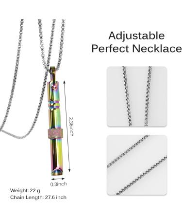 Anxiety Necklace Luwrevc Relief Anxiety Stress Breathing Calming Whistle Necklaces Meditation Mindful Spiritual Items for Men Women Reduce Stress Relaxation Quit Smoking Black Stainless Steel Necklace Multi - Buy Online on SooperMarket.com