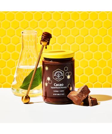 Beekeeper's Naturals Superfood Honey Cacao 17.6 oz (500g) | Organic & Nutrient-Rich Delight - Buy Online on SooperMarket.com