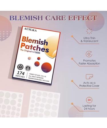 AUSLKA Pimple Patches (174 Patches) - Hydrocolloid Patches - Invisible Pimple Spot Stickers - Facial Stickers All Skin Types - Buy Online on SooperMarket.com