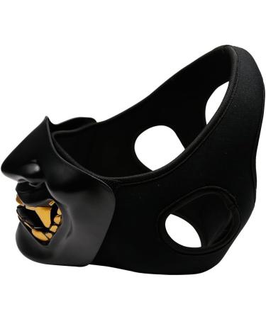 WorldShopping4U Tactical Protective Paintball Airsoft Kabuki Samurai Demon Half Face Mask - Black | Shop Internationally - Buy Online on SooperMarket.com