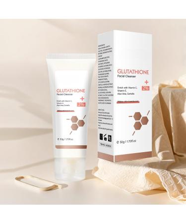 Glutathione Face Cleanser - Glutathione Face Wash With Aloe & Vitamin C Hydrating Facial Cleanser Gentle Cleanse Cleaning Pores Moisturising Cleanser For Dry Skin Acne Prone & Sensitive Skin - Buy Online on SooperMarket.com