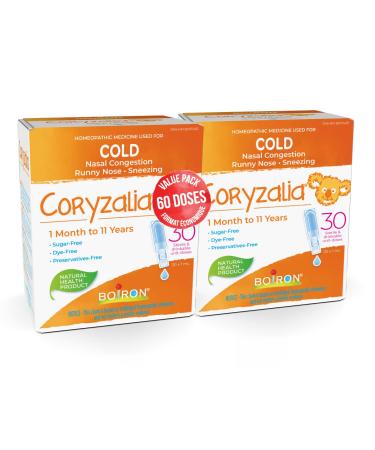 Boiron Coryzalia Children 60 Unit-doses (1 Ml Each) Bonus Pack for Colds and Cold Symptoms 60 Milliliter