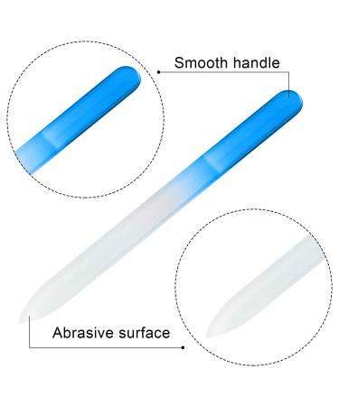 6 Pack Glass Nail Files with Case - Double Sided Crystal Fingernail File Manicure Set for Gentle Nail Care - 6 Colors - Buy Online on SooperMarket.com