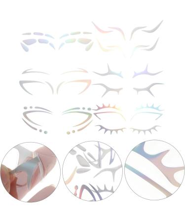 MUSISALY 6pcs Iridescent Eyeliner Face Eye Shadow Stickers Eyebrow Sticker Makeup Sticker Transfer Glue - Buy Online on SooperMarket.com