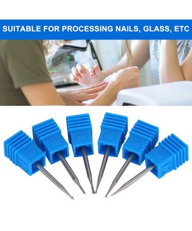 6pcs Tungsten Steel Electric Nail Art Drill Heads | Manicure Grinding Tools - 1.4mm - Buy Online on SooperMarket.com