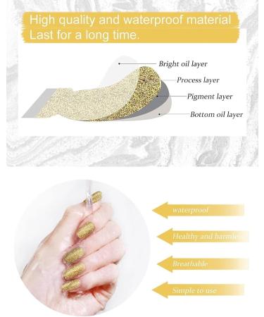 Kalolary Gel Nail Polish Strips Nail Gel Art Sticker Waterproof Full Nail Wraps Decal Sets with Nail File and Stick for Women Girls Nail Art Decor (UV/LED Lamp Required) (Shiny Yellow) - Buy Online on SooperMarket.com