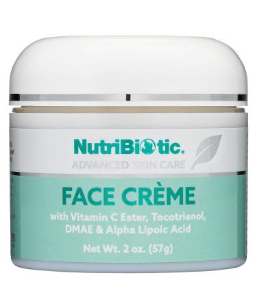 NutriBiotic Antioxidant Properties Face Cream 2 Oz with GSE | Deep Moisturizing with Aloe Botanical Oils DMAE Tocotrienols Vitamin C Ester Alpha Lipoic Acid | Natural Fragrance | Paraben Free Aloe Botanical Oils Tocotrienols Vitamin C 2 Ounce (Pack of 1)