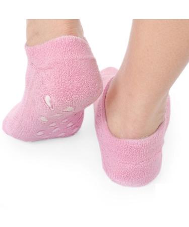 Veewon Moisturizing Gel Socks - Spa Quality with Vitamin E & Oil for Repairing Dry Skin | 2 Pairs Blue & Pink - Buy Online on SooperMarket.com