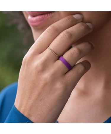 Enso Rings Women's Infinity Silicone Wedding Ring - Hypoallergenic & Comfortable Band for Active Lifestyle - Obsidian, Size 7 - Buy Online on SooperMarket.com