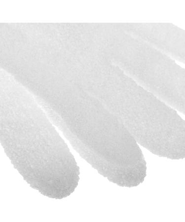 Exfoliating Peeling Bath Gloves - White 1 Pair (2 Pieces) for Spa-Like Skin Care | Fast International Shipping - Buy Online on SooperMarket.com