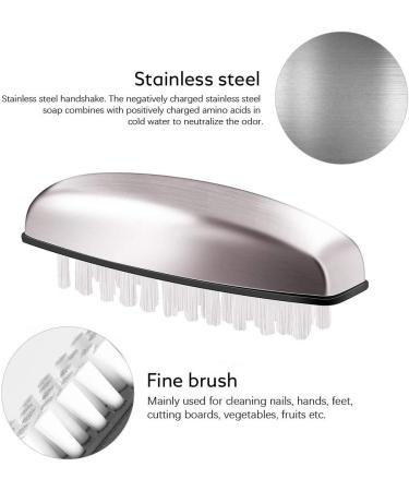 3-Piece Stainless Steel Nail Brush Set - Vibury Hand Wash Brushes for Cleaning Nails, Mud, and Eliminating Odors - Buy Online on SooperMarket.com