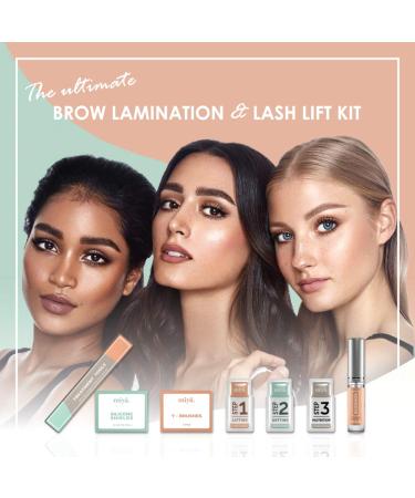 MIYA LASH 2 in 1 Lash Lift & Brow Lamination Kit - Professional Salon Results | Instant Fuller Eyebrows & Eyelashes | Lasts 8 Weeks | LVL Perm Laminate | Includes Silicone Shields & Lash Picks - Buy Online on SooperMarket.com