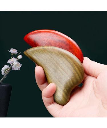 Red/Green Sandalwood Gouache Trigger Point Meridian Scrapping Muscle Relax Wooden Massager Acupuncture Gua Sha Therapy 1Pcs (Color : Red) - Buy Online on SooperMarket.com