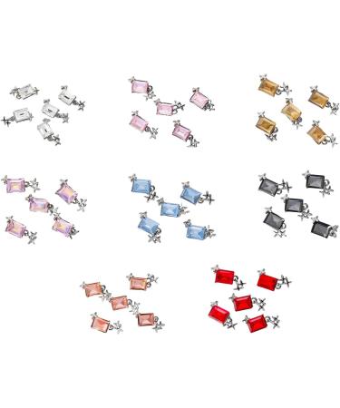 5pcs Fashionable Embellishments In A Unique Rectangle Shape For Parties And Weddings Water Red - Buy Online on SooperMarket.com