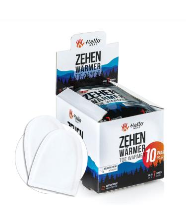 Hello Heat-Warm Pack-10 pairs of toe warmers I shoe heating with 7 hours of heating murder I immediately warming insole I foot warmers for shoes ski shoes & snowboard boots i foot pads heating cushions