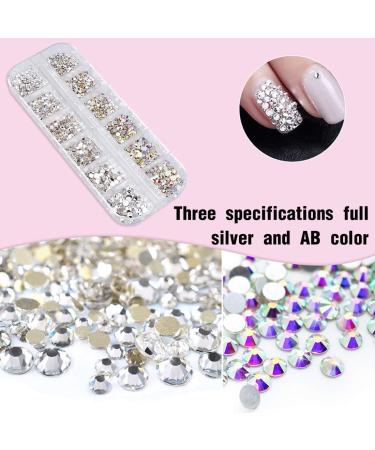 CUHZA 1440 Pieces Round Glass Rhinestones Crystal Gems 6 Sizes Round Crystal Gems Clear Rhinestones with Tweezers and Boxes for Decorating All Types of Crafts - Buy Online on SooperMarket.com
