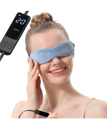 Aroma Season Heated Eye Mask, For Stye Blepharitis Moist Treatment with Flaxseed, Warm Therapy to Unclog glands, Relieve Dry Eye Syndrome, Chalazion, Stye, MGD and Blepharitis (Blue)