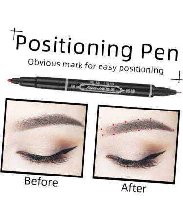 Beavorty 6pcs White Eyebrow Mapping Pencil Makeup Marker Pens Cosmetic Liner Leather Pen 13.9x1.8cm Red - Buy Online on SooperMarket.com