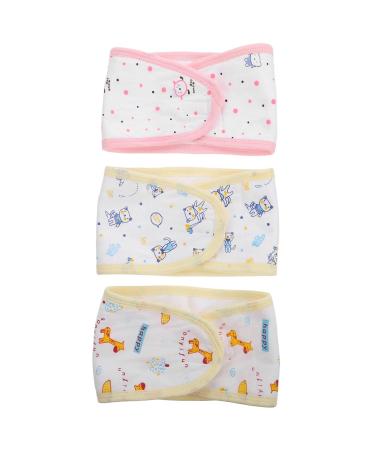 EXCEART 3pcs Baby Belly Band Newborn Essentials Umbilical Cord Navel Belt Infant Umbilical Belt Belly Band (Random Color)