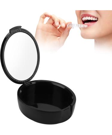 Denture Container | Easy to Clean Lightweight & Portable | Eco-Friendly Solution for the Elderly (Black) - Buy Online on SooperMarket.com