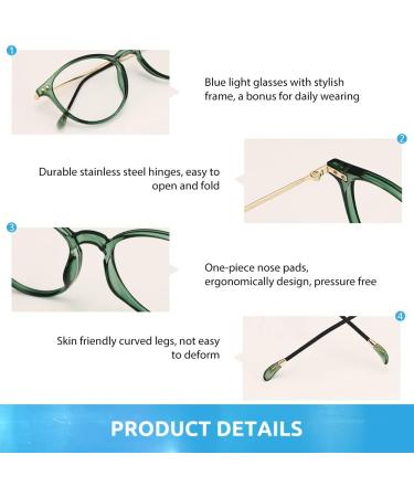 Firmoo Anti-Glare Blue Light Blocking Glasses for Men & Women - Retro Leopard Panto Design Scratch-Resistant Eye Fatigue Relief - Buy Online on SooperMarket.com