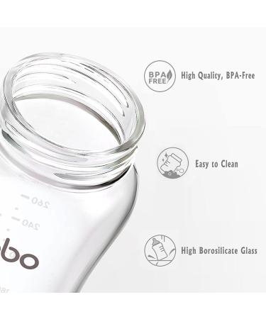 YOHKOH Natural Glass Baby Bottle Set - Anti-Colic, Wide Neck, Newborn Gift Set (3.4oz, Pack of 2) Red - Buy Online on SooperMarket.com