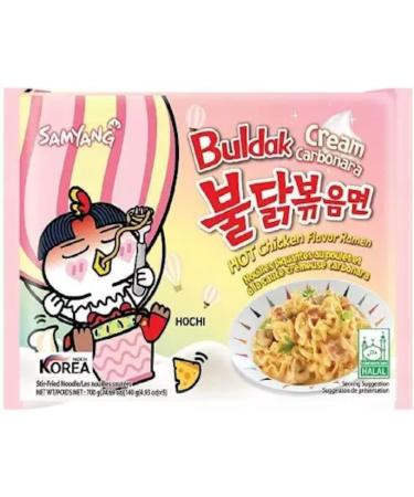 Samyang JAPAN Buldak Hot Chicken Ramen Noodles - Quadruple Cheese Creamy Carbonara Yakisoba (5 Packs) HALAL - Creamy Carbonara Flavour - Buy Online on SooperMarket.com