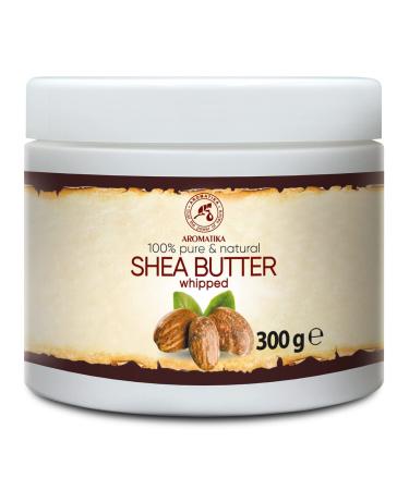 Opened shea butter refined 300g - butyrospermum Parkii - of course Karit body butter - body butter - massage - intensive care for face - body - hair 300 g (1 Pack)