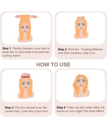 KEYRI 2PCS Heatless Hair Curler Heatless Curling Set Heatless Curlers Headband with Hairnet No Heat Hair Curlers for Long/Medium Hair Sleeping Overnight Lazy Curlers DIY Hair Styling Tools (Champagne) - Buy Online on SooperMarket.com