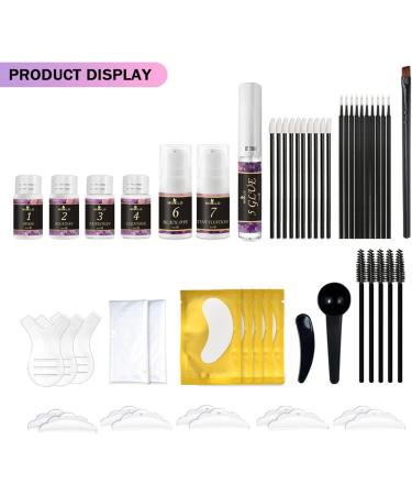 Joyeee 2 In1 Eyelash and Brow Lamination Kit Professional Eyelash Eyebrow Lift Kit Lash Lift and Tint Kit Semi-Permanent Curling Perming Wave Suitable For Home Salon Use - Buy Online on SooperMarket.com